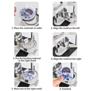 2025 quaff nút Huy hiệu máy làm 25mm 32mm 37mm <span class=keywords><strong>44mm</strong></span> 58mm 75mm chất lượng cao pin tùy chỉnh nút Huy hiệu cho xúc tiến - Product Image 4