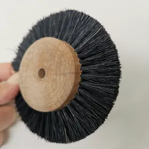Natürliche schwarze Borsten Holz naben rad bürsten Polier bürste 2A Typ Schmuck werkzeuge