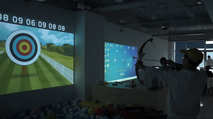 Mới nhất HD ảo cung mũi tên kỹ thuật số bắn cung trò chơi thể dục công viên giải trí chính xác bắn cung tương tác máy chiếu tường trò chơi - Product Image 4