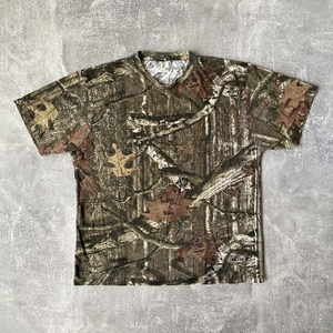 Camiseta personalizada de camuflaje cuadrado recortada de gran tamaño para hombre, camiseta gráfica de camuflaje con estampado digital de árbol Real de algodón lavado Vintage - Product Image 1