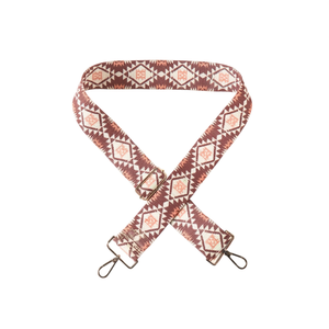 5Cm <b>Webbing</b> Bag Strap Checkered Coffee Pattern With Metal Hooks For Handbag - Product Image 1