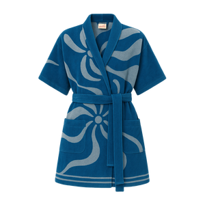 Yarn Dyed Bathrobe Cotton Luxury Bathrobe For Men Women Soft Absorbent Terry Robe Short Sleeve Belted Home Spa Use Custom Logo