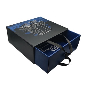 فاخر مخصص أحذية من الورق المقوى المموج حزمة درج انزلاق مربع الأحذية التعبئة والتغليف مع مقبض - Product Image 1