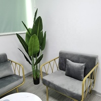 Décoration de verdure, faux arbre tropical, feuilles de bananier voyageur, bonsaï, arbre artificiel, plante artificielle
