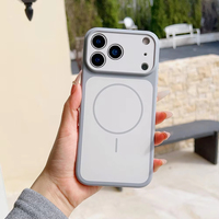 Étui de téléphone magnétique de haute qualité, couleur unie, antichoc, en TPU+PC, compatible avec iPhone 17 16 15 14 13 12 11