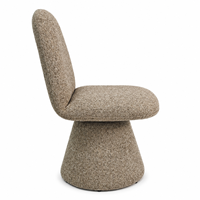 Chaise de salle à manger en tissu texturé DM Wholesale, sans accoudoirs, pour restaurant, hôtel et appartement