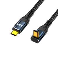 Fil en nylon de charge de conversion de données haute puissance 480Mbps PD 240W USB c à type c câble de données mâle pour ordinateur portable de téléphone intelligent
