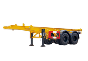 Prix usine Semi-remorque plateau squelette 2 essieux 20 pieds avec verrous de conteneur - Product Image 4