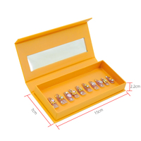 Boîte d'Emballage en Papier Recyclable avec Fermeture Magnétique pour Faux Ongles, Personnalisée avec Logo, Vente en Gros