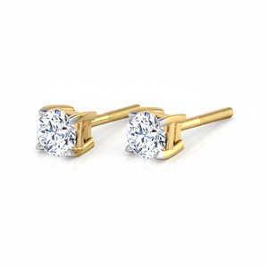 14K Yellow Gold Women's Diamond <b>Stud</b> <b>Earring</b> Elegant 0.40TCW Real Round Diamond for Everyday Wear - Product Image 2