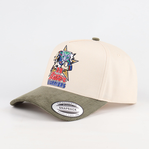Gorra Snapback Personalizada OEM con Bordado 3D, Dos Tonos, Corona <span class=keywords><strong>de</strong></span> Algodón, Visera <span class=keywords><strong>de</strong></span> Pana, Logotipo Vintage <span class=keywords><strong>de</strong></span> los Warriors, Ajustable - Product Image 1