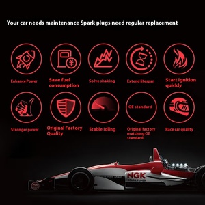 Para bujía de platino NGK 9723 Jiale K4 K5 Kaishen Zhipao IX35 Sonata Mingtu Tucson <span class=keywords><strong>Greg</strong></span> Speed Mai para tipo de combustible de gasolina - Product Image 5