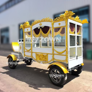 Prix bas tout nouveau corbillard tiré par des chevaux de gravure lourde dorée et blanche à vendre corbillard Van Offre Spéciale voiture funéraire - Product Image 5