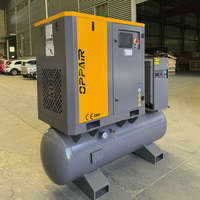 Kompresor Udara Sekrup Hemat Energi 4-in-1 OPPAIR OPA-20PV 15kW 20HP PM VSD 7-12 Bar 500L Tangki Pengering Filter untuk Pembersihan Baja