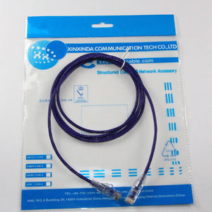 High quality bare copper Transparent boot RJ45 UTP 28AWG 4 pairs cat6 Ultra Slim Ethernet <strong>patch</strong> <strong>cord</strong> cable - Product Image 5