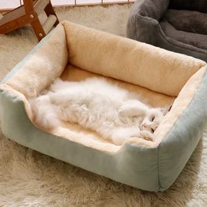 Camas para perros y gatos de terciopelo Ártico respetuosas con el medio ambiente, resistentes al desgarro, cómodas para Teddy y Golden Retriever - Product Image 1