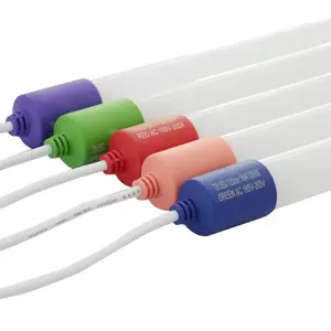 DC 12V/24V 4ft 18W IP65 impermeável T8 LED Tube Light Vermelho Amarelo Azul Verde RGB LED Tube