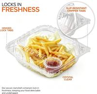 Wegwerp plastic verpakkingen transparant groothandel fruitdoos compartiment BOPS clamshell voedselcontainers transparante cake salade