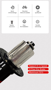 Moyeux de vélo de montagne en alliage d'aluminium 8 9 10 11 vitesses avec 5 roulements, frein à disque à 6 boulons, position avant et arrière, <span class=keywords><strong>cassette</strong></span> Shimano HG - Product Image 6