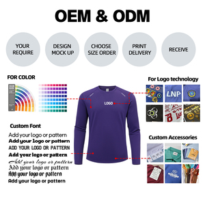 Magliette a Maniche Lunghe per <span class=keywords><strong>Uomo</strong></span> con Logo Personalizzato, Camicie ad Alta Elasticità per Ciclismo all'Aperto - Product Image 2
