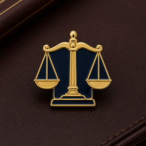 Vente en gros de pin's de revers en métal personnalisés de haute qualité pour avocats, avec émail souple ou dur, motifs marteau, badge juridique, balance de la justice et logo de <span class=keywords><strong>cabinet</strong></span> d'avocats - Product Image 3