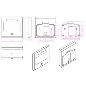 <span class=keywords><strong>4</strong></span>英寸生物识别门禁人脸识别终端员工考勤机学校人脸识别系统 - Product Image 4