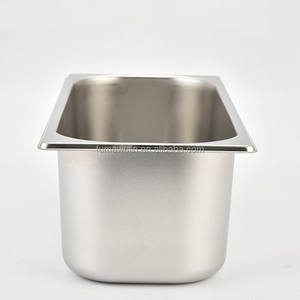 Stocké 201 plateau de nourriture en acier inoxydable salle à manger cafétéria bassin isolé haute qualité électrolyse métal <span class=keywords><strong>bac</strong></span> à glace - Product Image 2