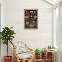 Letrero Metálico Vintage con Frase Divertida para Valla de Jardín, Placa Retro para Porche de Casa de Campo, Decoración de Pared Exterior, Arte de Pared Metálico
