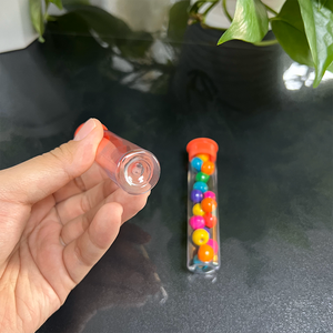 사용자 정의 스티커 빈 투명 테스트 튜브 캡이있는 평면 바닥 플라스틱 테스트 튜브 - Product Image 5