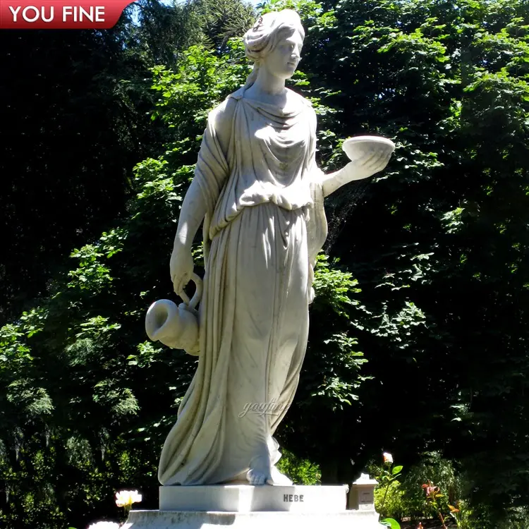 Викторианский открытый парк Декор Мраморная Скульптура Богини помоны