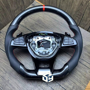 Volant personnalisé en fibre de carbone pour Mercedes-Benz C300 C200 C180 W204 W211W213 W205 W447 E63 Glc <span class=keywords><strong>S</strong></span> G Class - Product Image 1