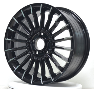 Llantas para coches de tamaño 14, 15, 16 y 17 pulgadas, 4 agujeros, PCD aro 15, 5x100, 5x1143, ruedas con radios múltiples, máquina negra - Product Image 6