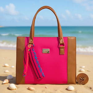 Bolso de playa de yute para mujer Fana Henri Fiusha, tamaño mediano, con estampado de leopardo, asas dobles, bolso de compras para transportar alimentos - Product Image 2