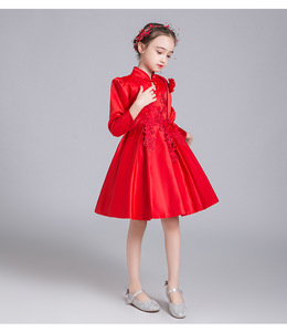 Dei bambini <span class=keywords><strong>di</strong></span> stile Cinese migliorato cheongsam <span class=keywords><strong>di</strong></span> usura della ragazza <span class=keywords><strong>di</strong></span> new anno rosso della maglia abiti da cerimonia red 6-15years 2 pcs <span class=keywords><strong>abbigliamento</strong></span> - Product Image 4