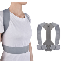Ceinture de maintien du dos réglable Correcteur de posture du dos gris en polyester adulte
