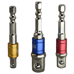 Guest Quality Colored <b>Extension</b> <b>Rod</b> 1/2 1/4 3/8 Double R Groove Steel Ball Electric Drill Adaptor - Product Image 1