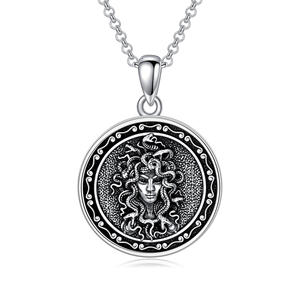 Древняя Греция ювелирные подарки 925 Серебряная медуза кулон греческая мифология Медуза ожерелье для мужчин - Product Image 1