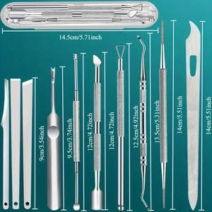 Stainless Steel Pedicure Tool <b>Set</b> 10 Piece Portable Manicure And Foot Care Kit With <b>Nail</b> File For Adults - Product Image 4