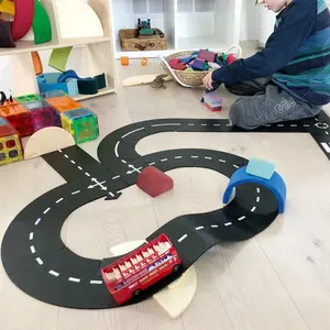 Children's Expressway Soft Plastic Flexible Pvc Splicing Car Race Jigsaw Track Puzzle Toy