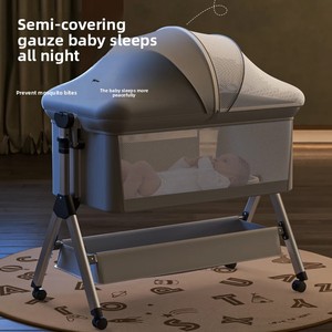 Nouveau <span class=keywords><strong>lit</strong></span> cododo multifonctionnel moderne en métal pour nouveau-né, berceau à bascule, <span class=keywords><strong>lit</strong></span> pliant portable et amovible pour <span class=keywords><strong>bébé</strong></span> - Product Image 2