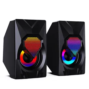 Hot-sale Wired Loudspeaker BoxFV-209 Vertical irregular volume Breathing Light Good looking and good sound quality