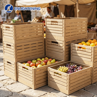 Caisse pliable en plastique PP empilable, pliable, résistante à l'humidité, réutilisable, panier en maille pour le stockage des légumes et des fruits en agriculture