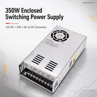 Alimentation électrique encastrée LEYU S-350-12 12V 30A 350W, convertisseur AC/DC sélectionnable 115V/230V pour l'automatisation industrielle et les écrans LED