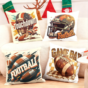 Gối ôm hình bóng đá với họa tiết điểm ghi bàn và ngày thi đấu dành cho người hâm mộ thể thao - Product Image 1