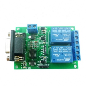 DC 12V 2 ช่อง DB9 หญิง/ชาย RS232 UART รีโมทคอนโทรลสวิตช์บอร์ดพอร์ตอนุกรมโมดูลรีเลย์ - Product Image 3