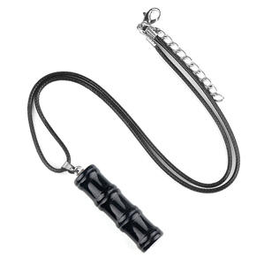 Collar con Colgante de Bambú y Piedra Natural para Mujer, Gema al por Mayor, Gargantilla con Cuentas Colgantes, Joyería, Regalo - Product Image 4