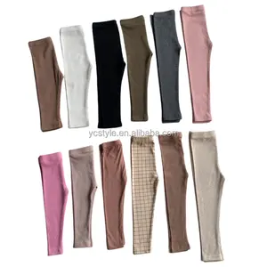 Leggings per neonato e ragazza pantaloni autunnali per bebè tinta unita comodi capispalla pantaloni per bambini leggings elastici per bambini alla moda