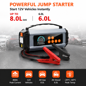 1200A Jump Starter Tire Inflator Air Compressor 7 in 1 <b>Car</b> Battery Booster with Blower Vacuum LED Light Power Bank SOS OEM ODM - Product Image 2