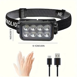 Gros corps en silicone étanche super lumineux <span class=keywords><strong>LED</strong></span> phares de pêche type-c <span class=keywords><strong>bandeau</strong></span> rechargeable G9 batterie lithium-ion 2G11 - Product Image 1