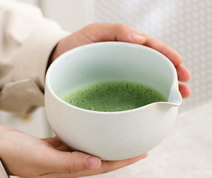 Handmade Traditional Porcelain Matcha <strong>Tea</strong> Bowl with Pour Spout <strong>White</strong> Matte Glaze Stocked <strong>Set</strong> for <strong>Tea</strong> Ceremony - Product Image 2